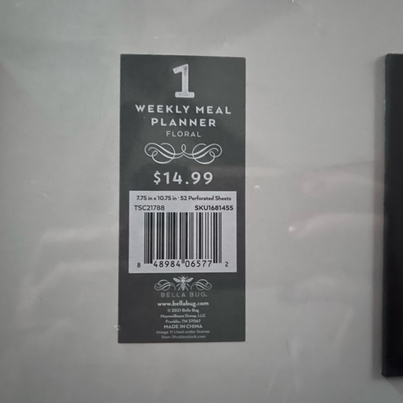 Magnetic Weekly Meal Planner - Chick List Shopping List Bella Bug - Picture 4 of 4